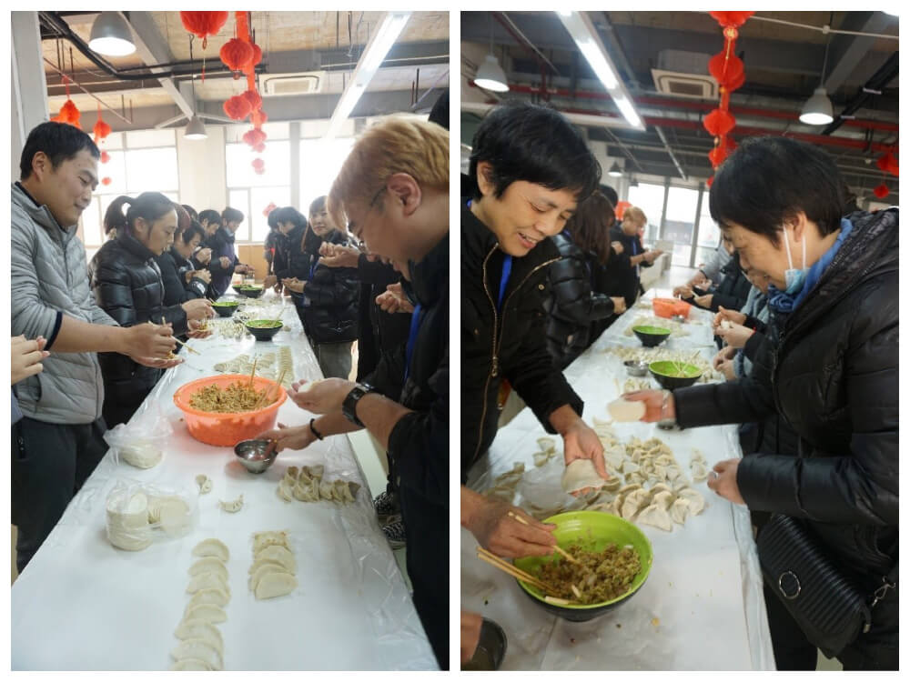 除夕当天举行“包饺子，迎除夕”活动